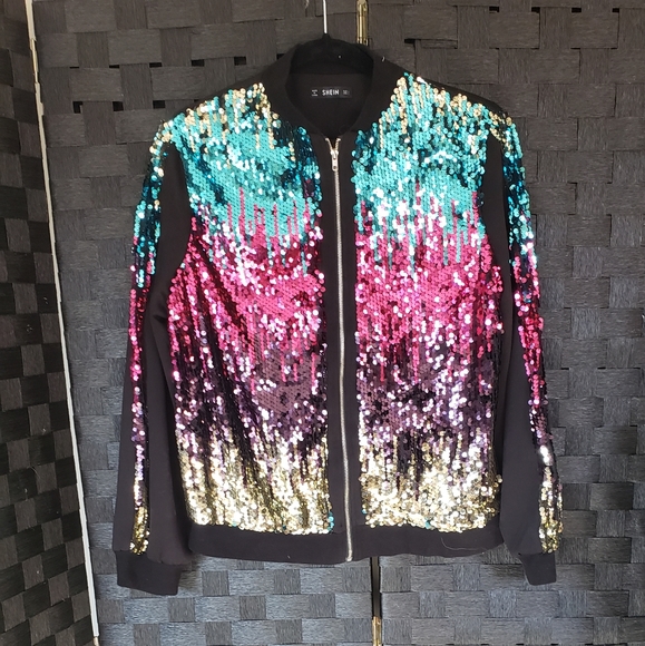 Coats | Shein Sequin Jacket | Poshmark